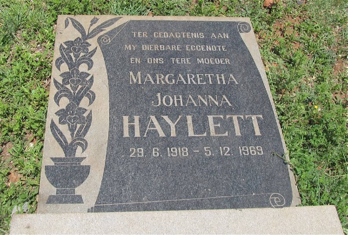 HAYLETT Margaretha Johanna 1918-1969