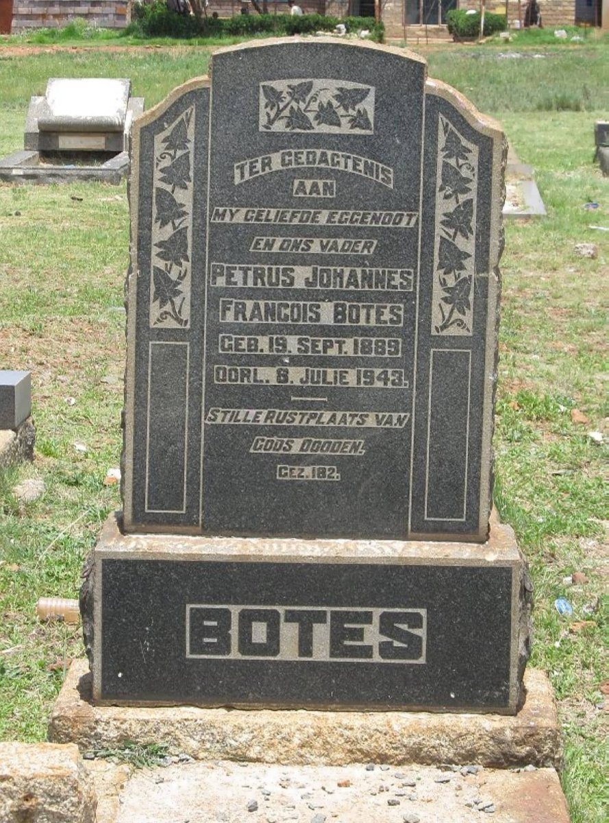 BOTES Petrus Johannes Francois 1889-1943