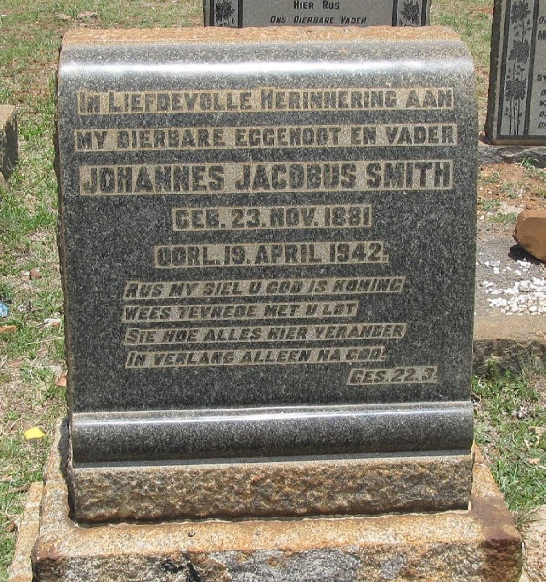 SMITH Johannes Jacobus 1881-1942