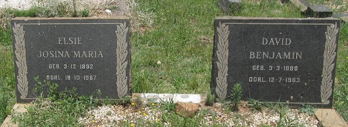 ? David Benjamin 1888-1963 &amp; Elsie Josina Maria 1892-1967