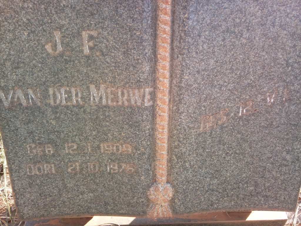 MERWE J.F., van der 1909-1976
