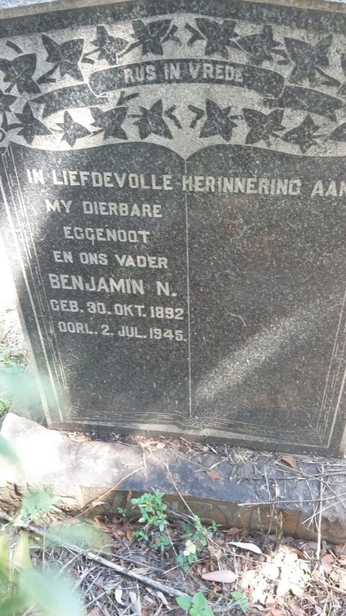 ZYL Benjamin N., van 1892-1945