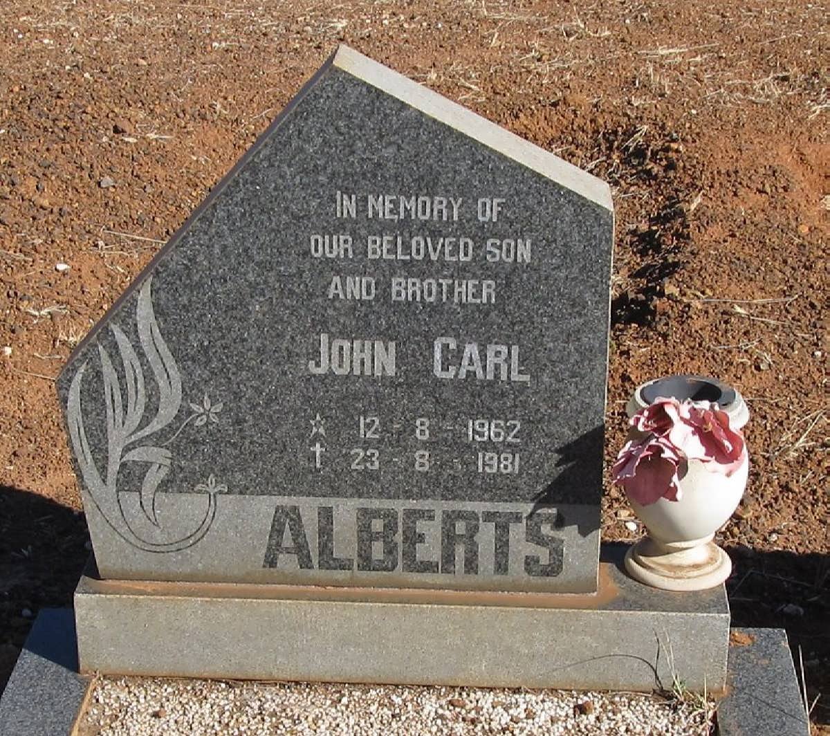 ALBERTS John Carl 1962-1981