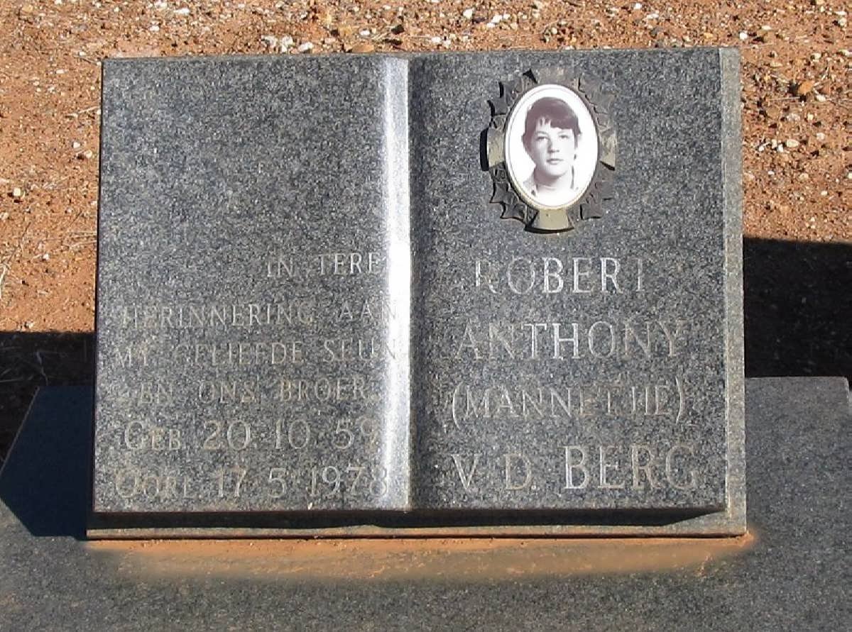 BERG Robert Anthony, v.d. 1959-1978