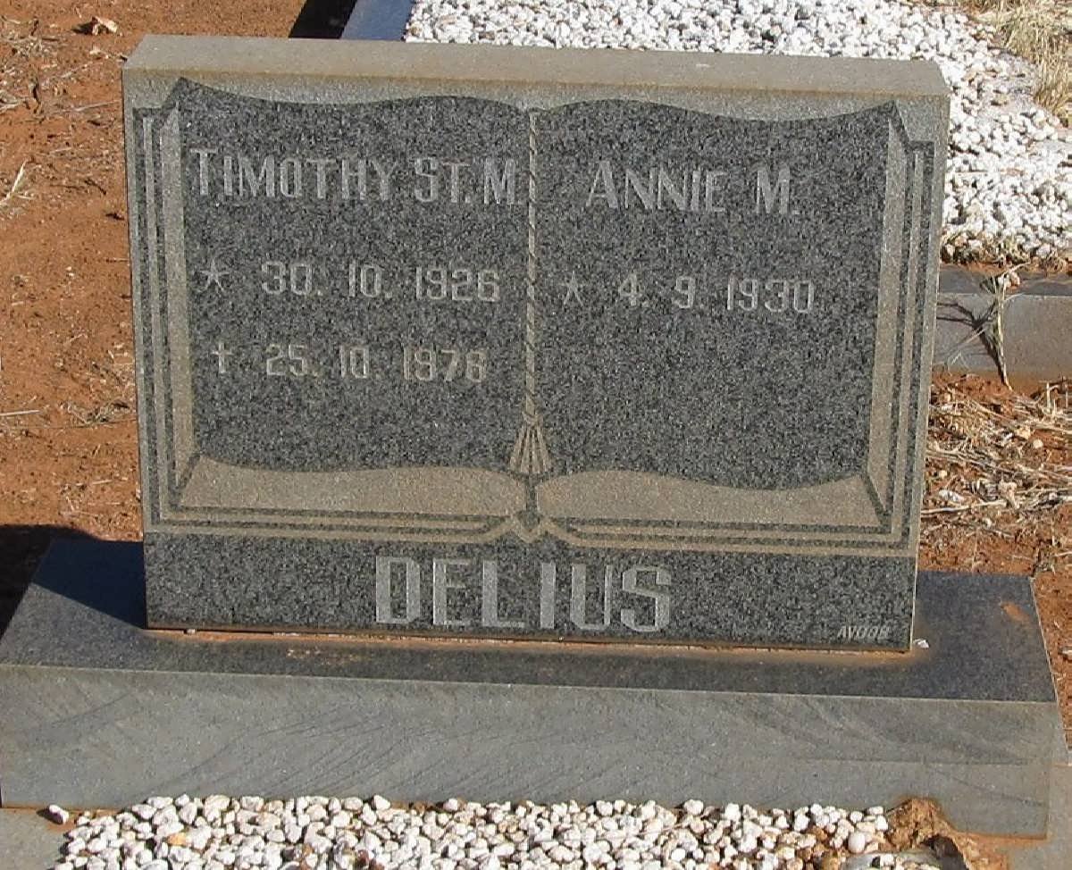 DELIUS Timothy St.M. 1926-1976 &amp; Annie M. 1930-