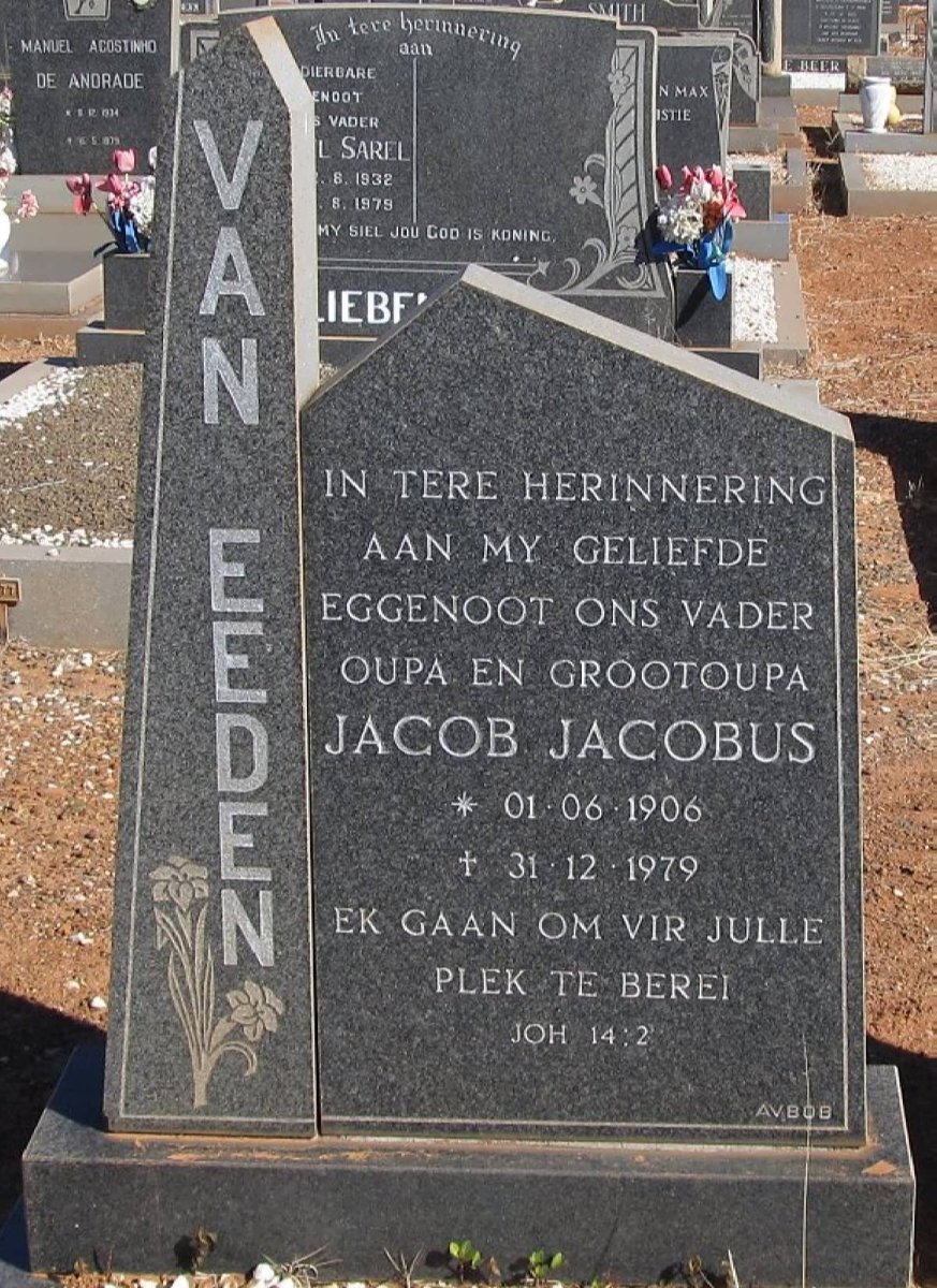 EEDEN Jacob Jacobus, van 1906-1979