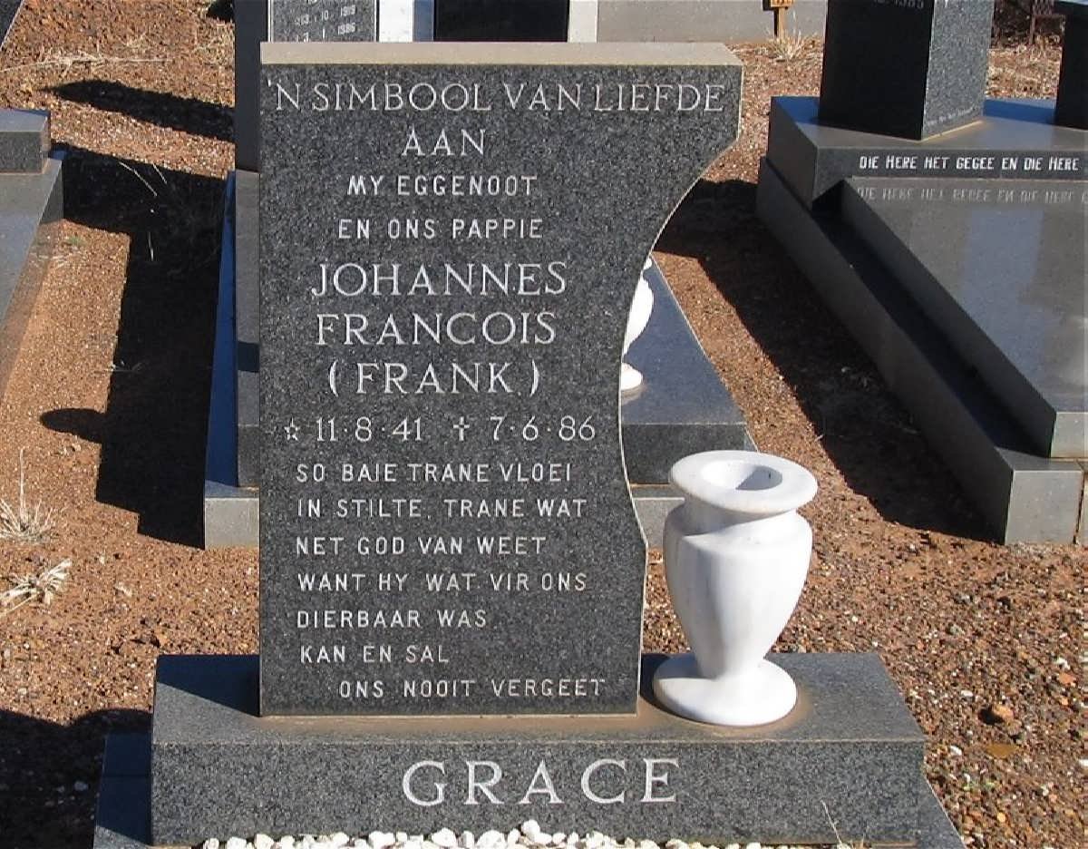 GRACE Johannes Francois 1941-1986