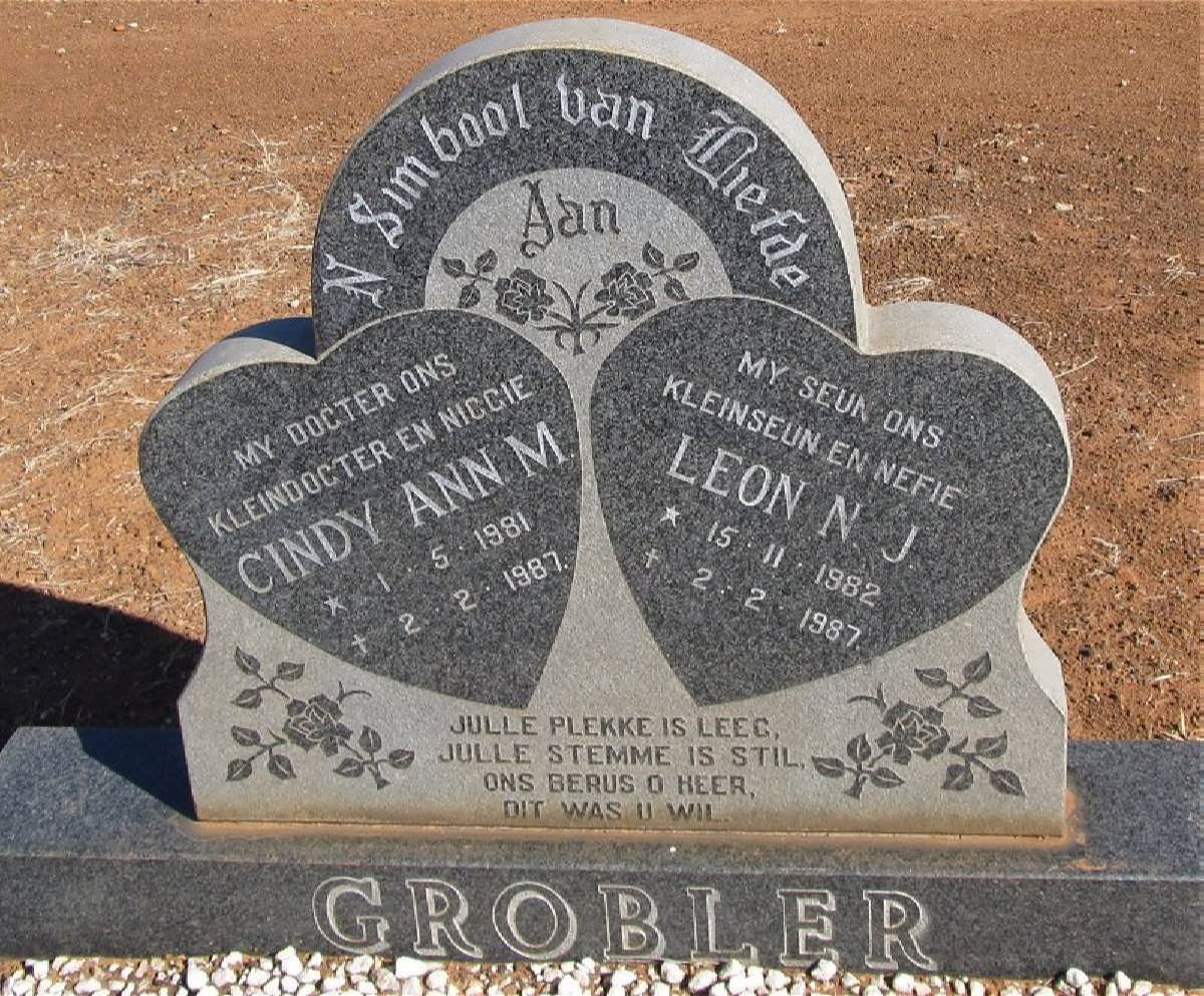 GROBLER Cindy Ann M. 1981-1987 :: GROBLER Leon N.J. 1982-1987