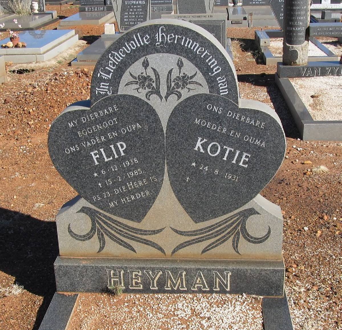 HEYMAN Flip 1938-1985 &amp; Kotie 1931-