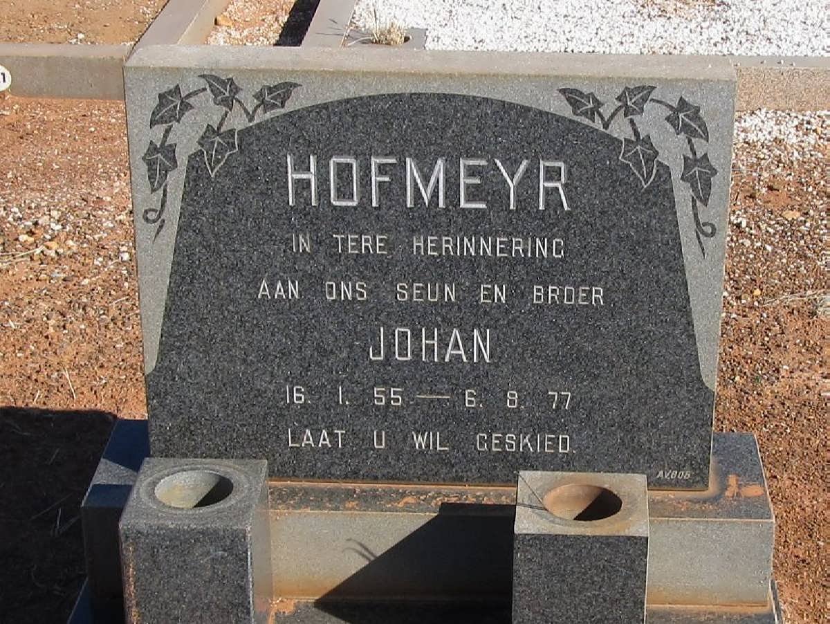 HOFMEYR Johan 1955-1977