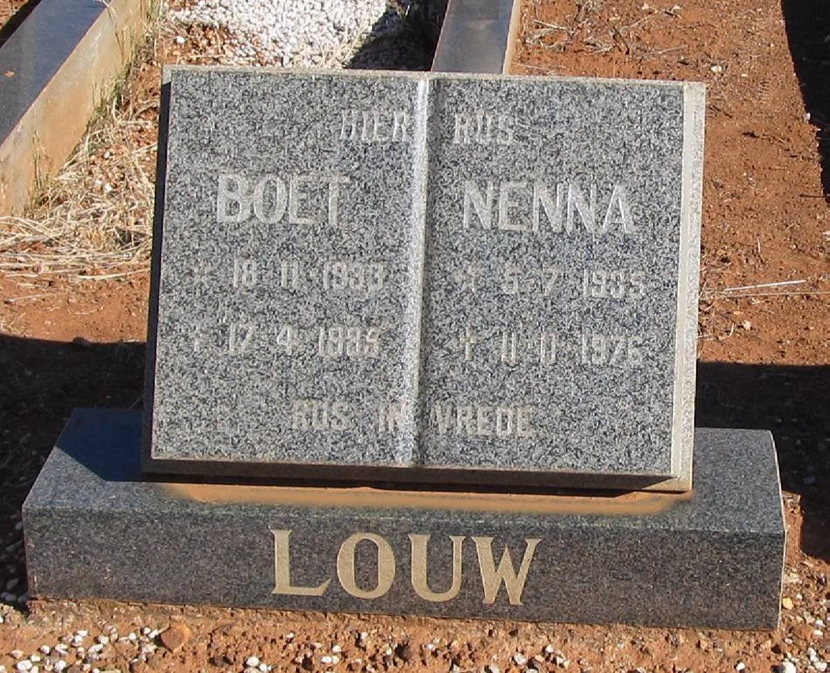 LOUW Boet 1933-1985 &amp; Nenna 1935-1976