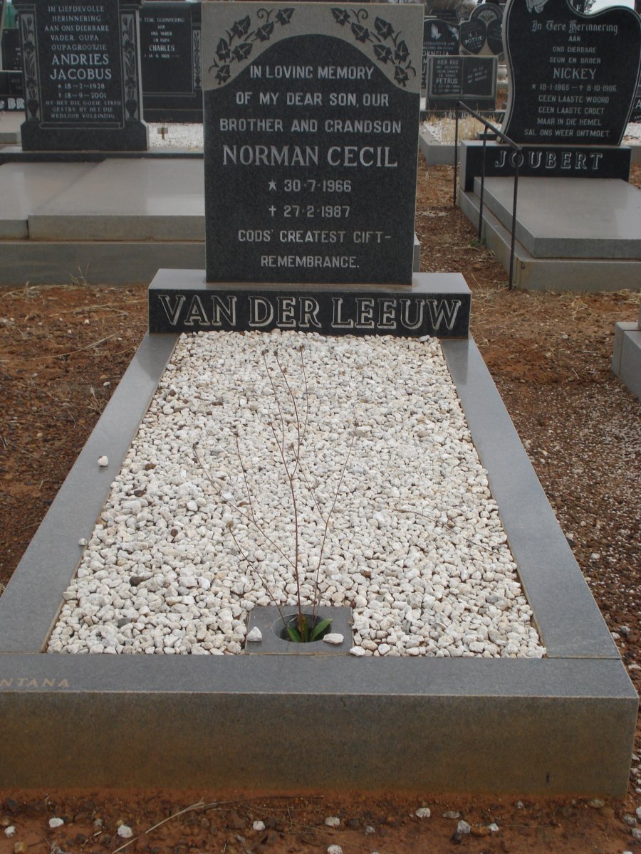 LEEUW Norman Cecil, van der 1966-1987