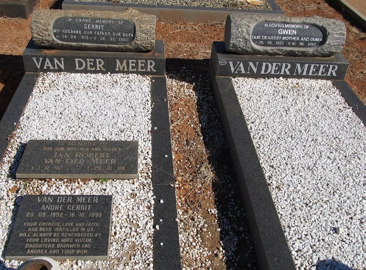 MEER Gerrit, van der 1915-1980 &amp; Gwen 1923-1999 :: van der MEER Jan Robert 1917-1988 :: van der MEER Andre Gerrit 1952-1990