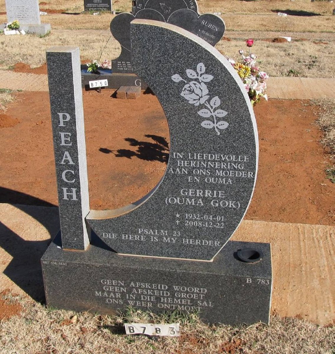 PEACH Gerrie 1932-2008