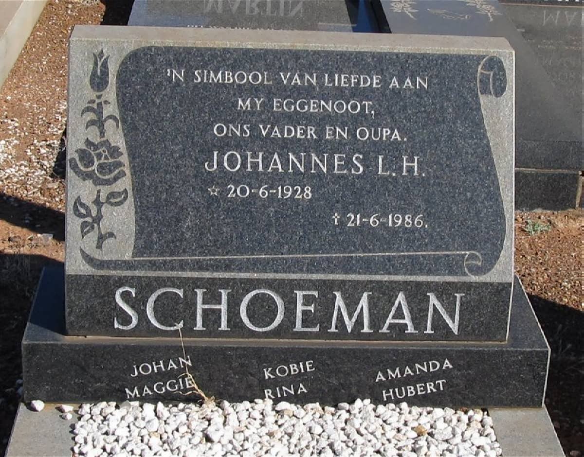 SCHOEMAN Johannes L.H. 1928-1986