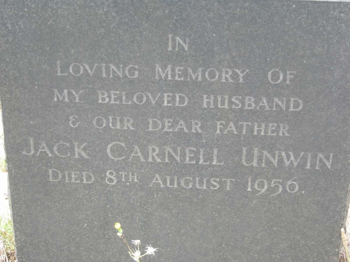 UNWIN Jack Carnell  -1956