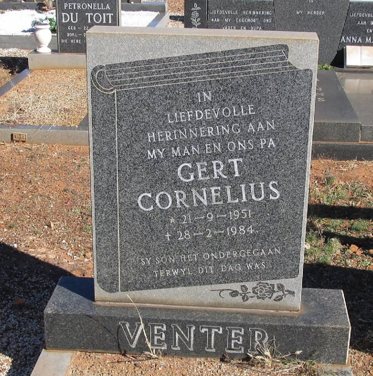 VENTER Gert Cornelius 1951-1984