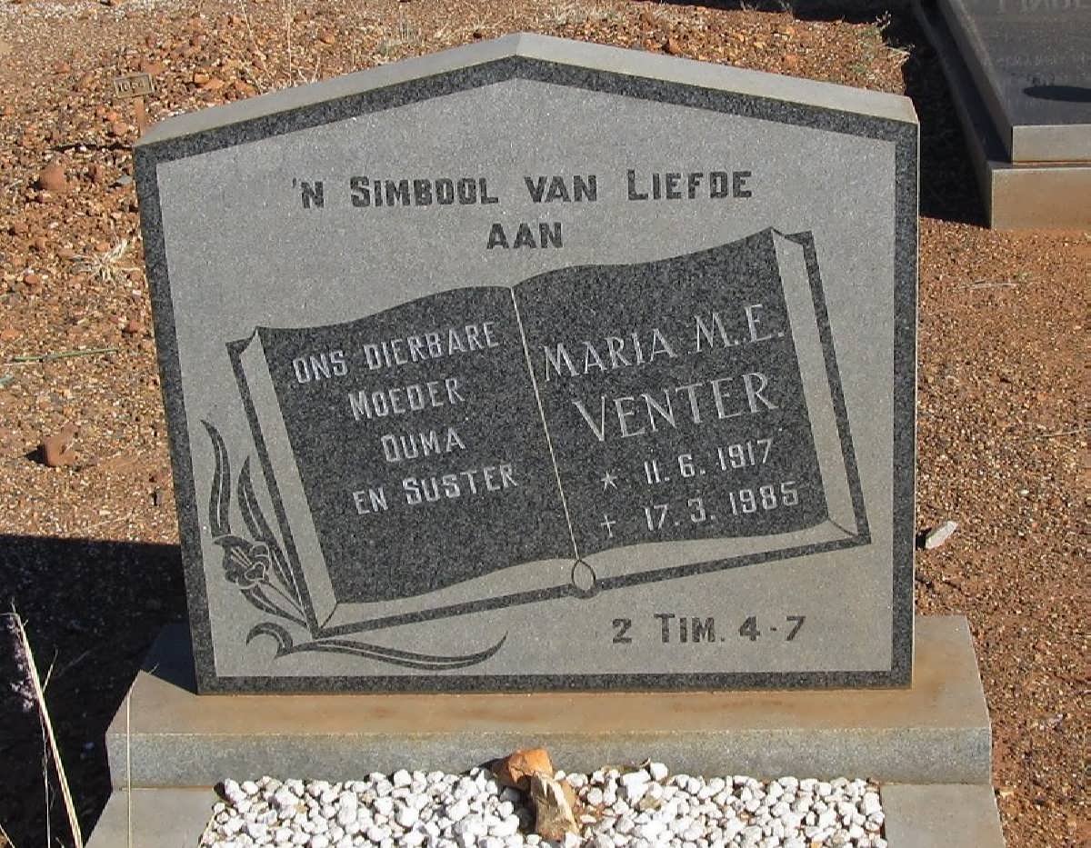 VENTER Maria M.E. 1917-1985