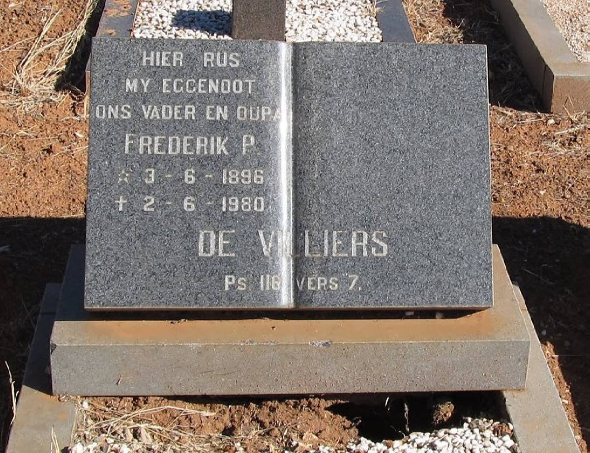 VILLIERS Frederick P., de 1896-1980
