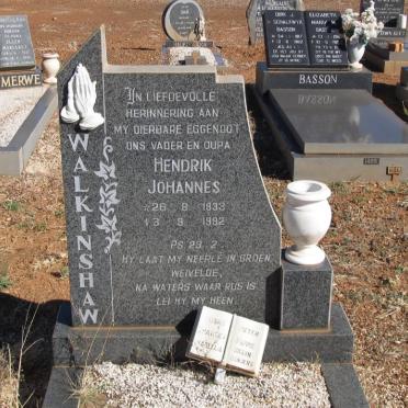 WALKINSHAW Hendrik Johannes 1933-1982