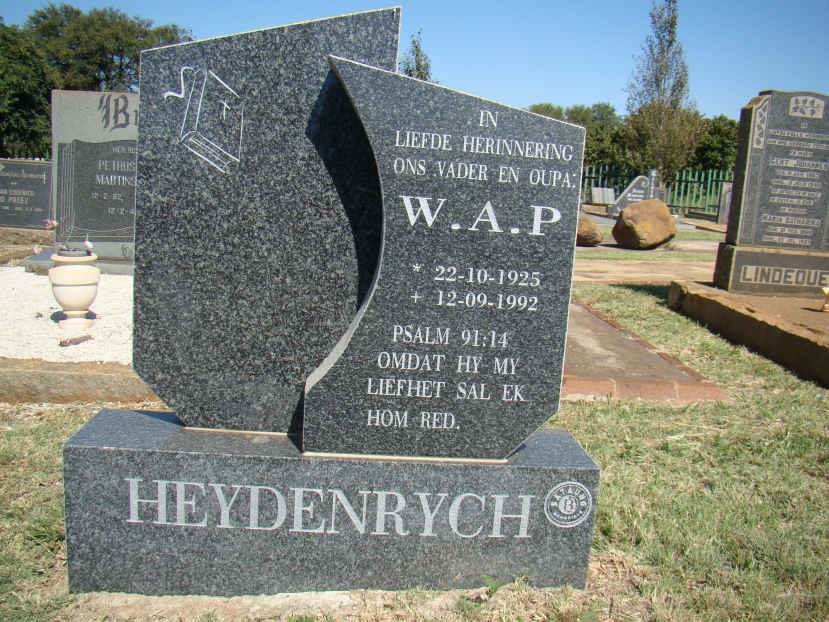 HEYDENRYCH W.A.P. 1925-1992