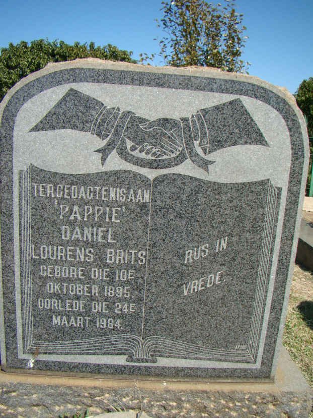 BRITS Daniel Lourens 1895-1984