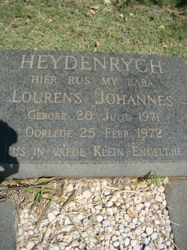 HEYDENRYCH Lourens Johannes 1971-1972