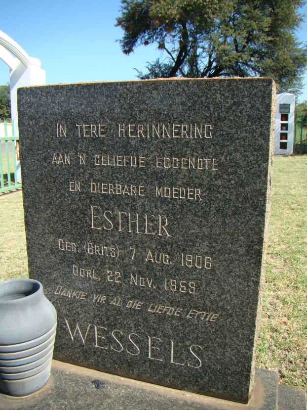WESSELS Esther nee BRITS 1906-1959