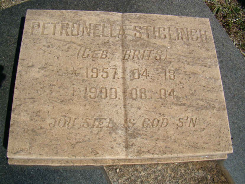 STIGLINGH Petronella nee BRITS 1957-1990