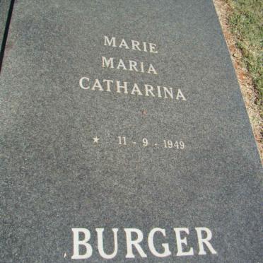 BURGER Maria Catharina 1949-