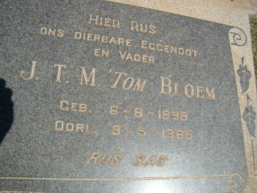 BLOEM J.T.M. 1898-1965