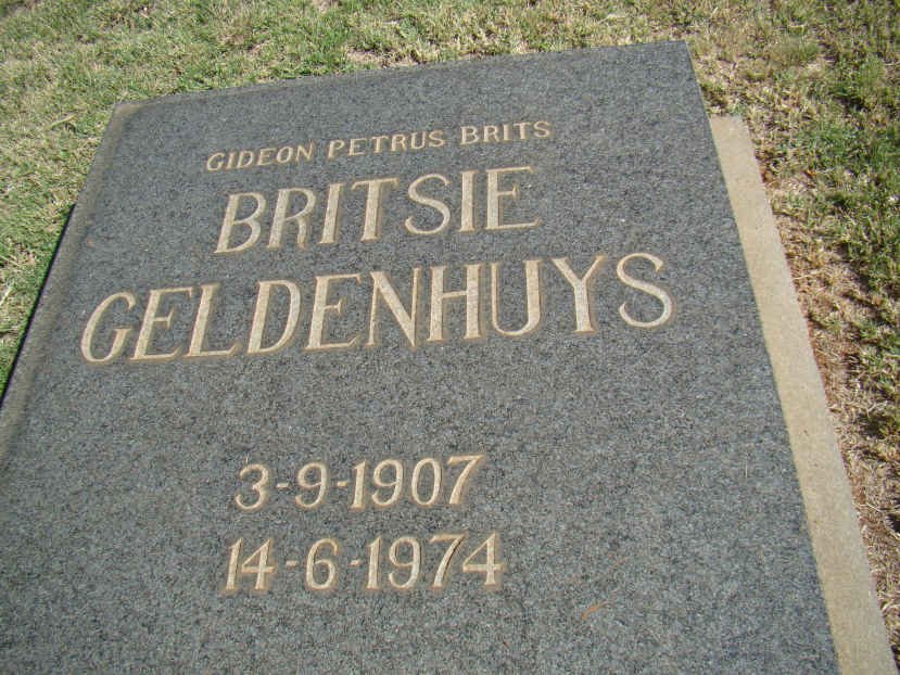 GELDENHUYS Gideon Petrus Brits 1907-1974