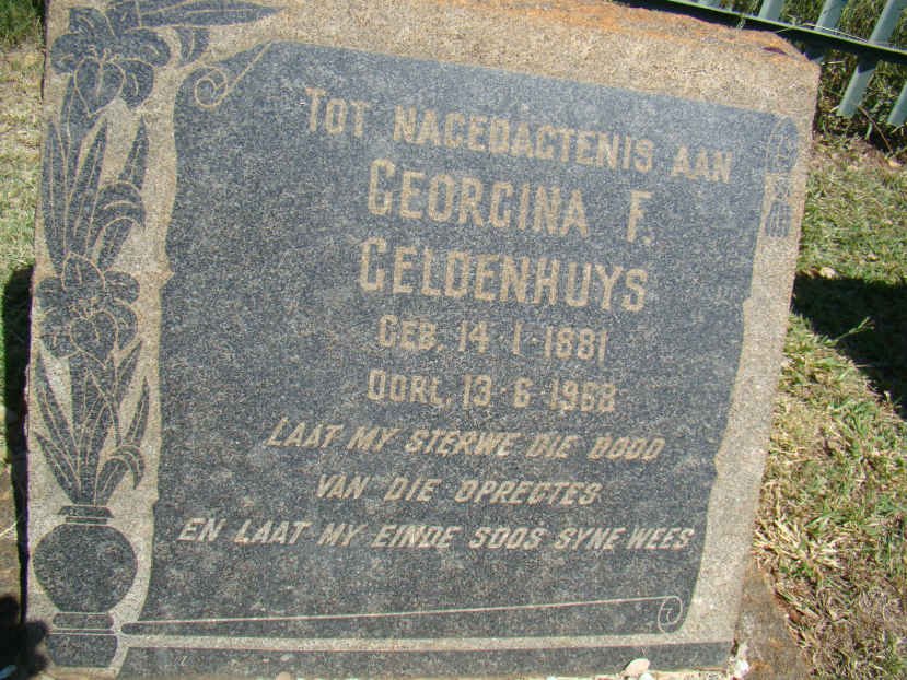GELDENHUYS Georgina F. 1881-1968