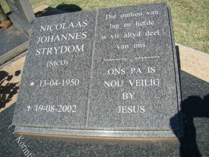 STRYDOM Nicolaas Johannes 1950-2002