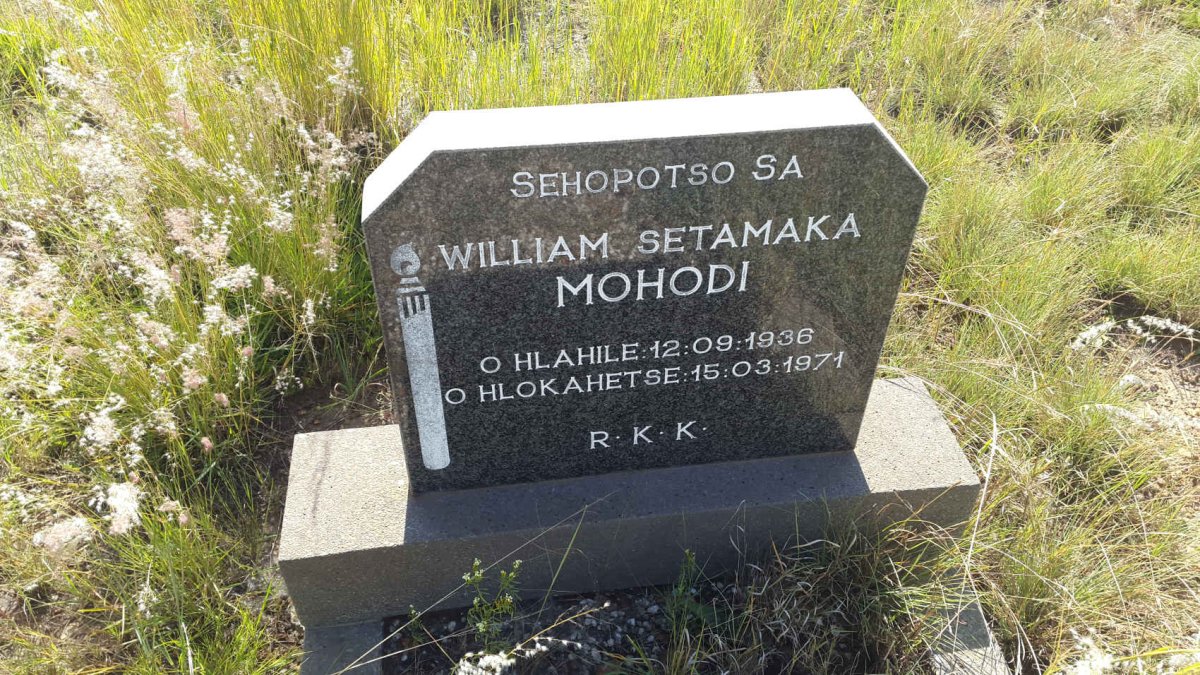 MOHODI William Setamaka 1936-1971
